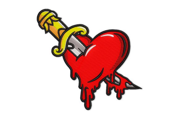 Review: Dagger and Bloody Heart Embroidery Design