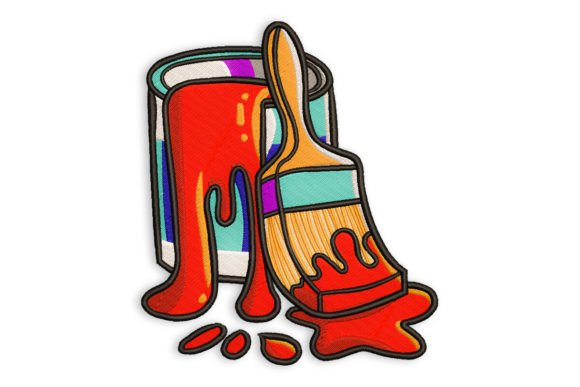 Reviewing the Red Paint Brush and Can Design