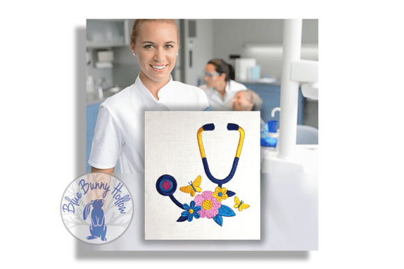 Stethoscope with Flowers: A Holiday Embroidery Review